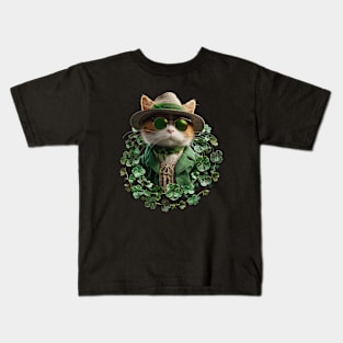 St Patricks Day Cat 4 Kids T-Shirt